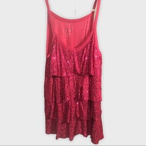 INC Woman Hot Pink Sequin Top Plus Size